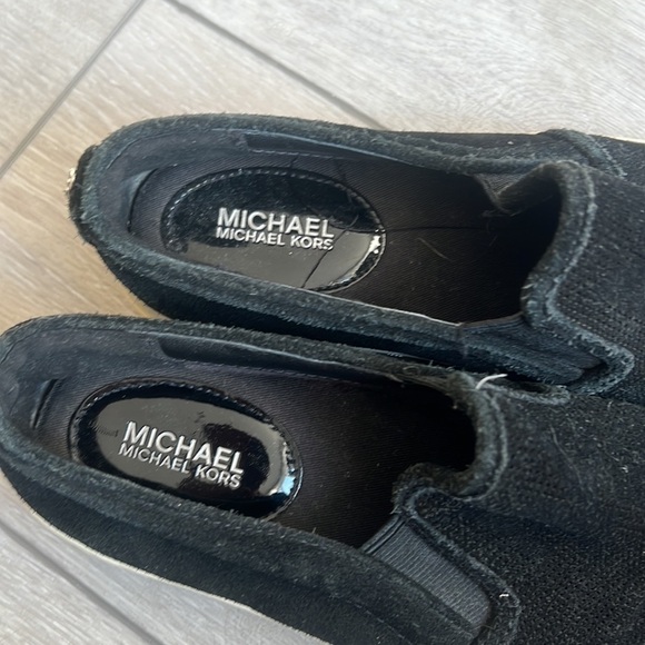 Michael Michael Kors slip on black Trent style suede comfort sneakers size 7 - Picture 3 of 8